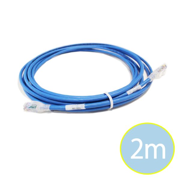 画像1:  【10,000円以上で送料無料】 BELDEN製 Cat6A パッチコード(青) 2m (1)