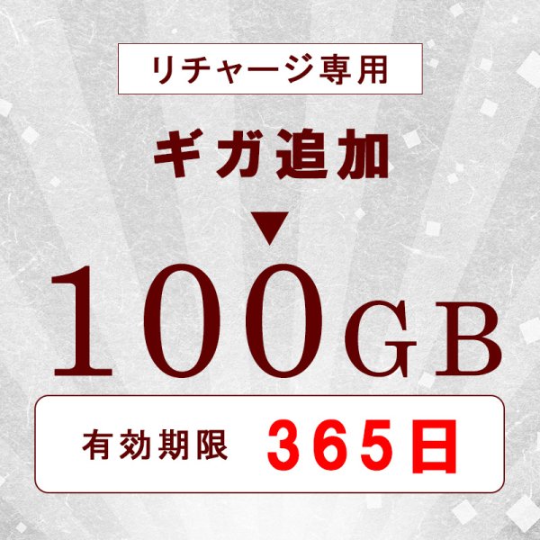 画像1: 【リチャージ専用】日本国内 Docomo MVNO 100GB/365日 データ通信用 (1)